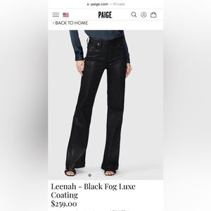 Leenah Jeans - Black Fog Luxe Coating